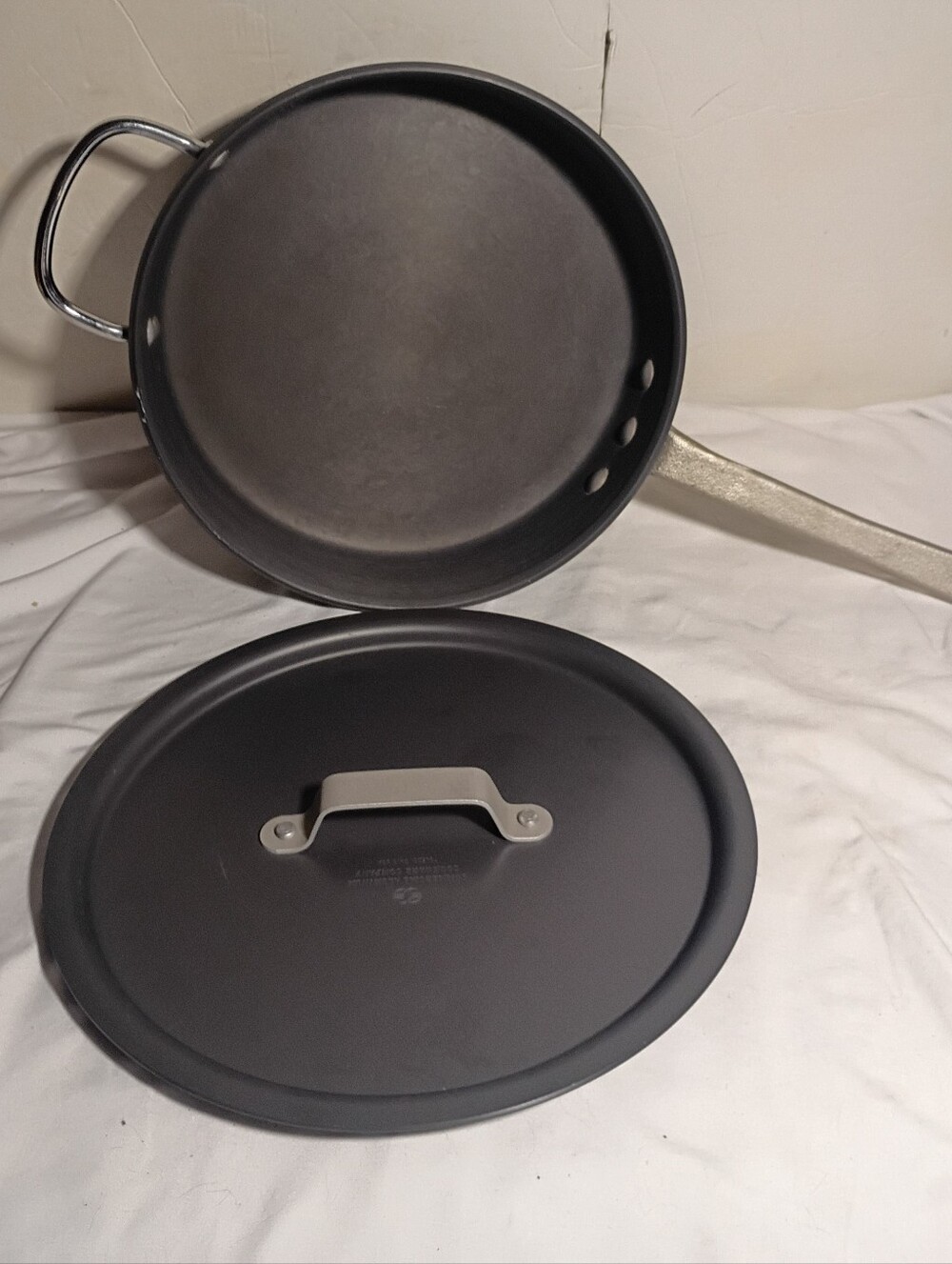 Vintage 1986 Commercial Aluminum 3 QT Sauté Pan 5003 w/ Lid USA (Pre-Calphalon)